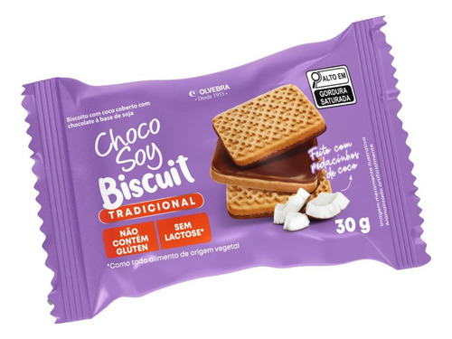 Chocosoy Biscuit Tradicional S/ GlĂșten S/ Lactose 18x30g