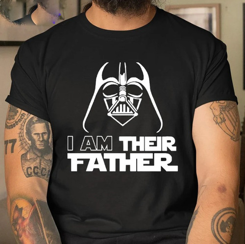 Polera Unisex Star Wars Padre Dark Vader Algodon Estampado