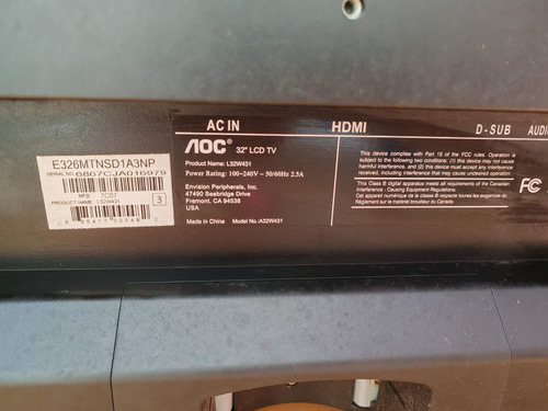 Tv Aoc 32 Pulgadas (Usado)