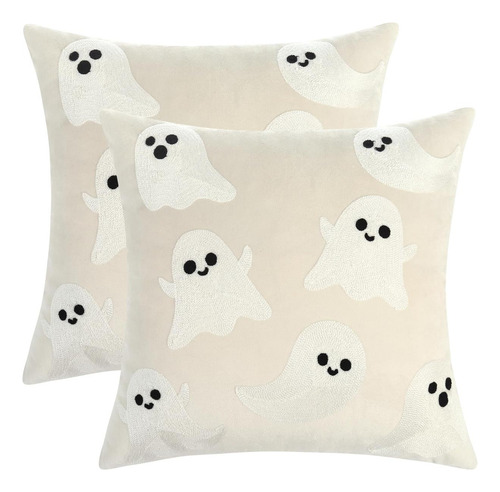 Luoyehk Halloween Pillow Covers 18x18 Set De 2 Lindas Cubier