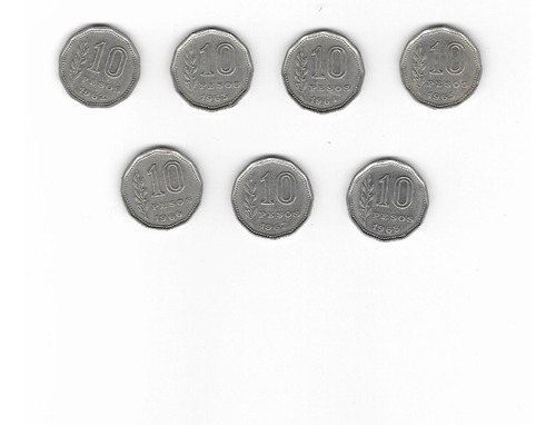 Ltc292. Lote De 7 Monedas En Serie Del Resero 1962 A 1968.