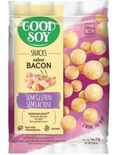 Snacks De Soja Goodsoy Sabor Bacon 25g Caixa 20 Un
