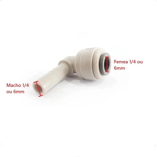 Imagem 2 de 7 de Engate Conector Rápido Cotovelo Purificadores Electrolux 1/4