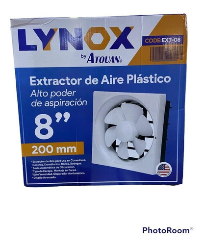 Extractor De Aire Plástico 8   (alto Poder De Aspiración) 