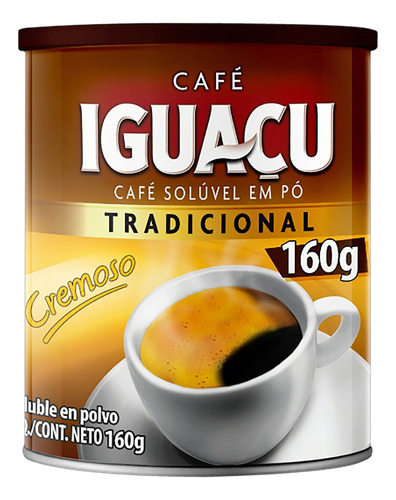 Café instantâneo  Iguaçu Solúvel em pó tradicional sem glúten lata 160 g