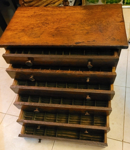 Cajonera Relojería Organizador Vidrio Mesa Fichero Mueble (Usado)