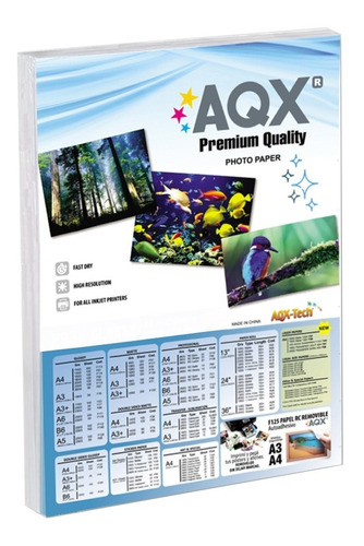 Papel Fotográfico Glossy Bifaz Brillante A4 120gr 100 Hojas