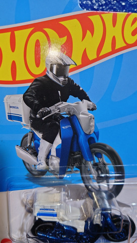 Honda Super Cub Custom Hot Wheels Hw Moto Azul Motocicleta (Usado)