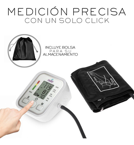 Monitor De Presion Arterial Nube Digital Automatico De Brazo Color Blanco
