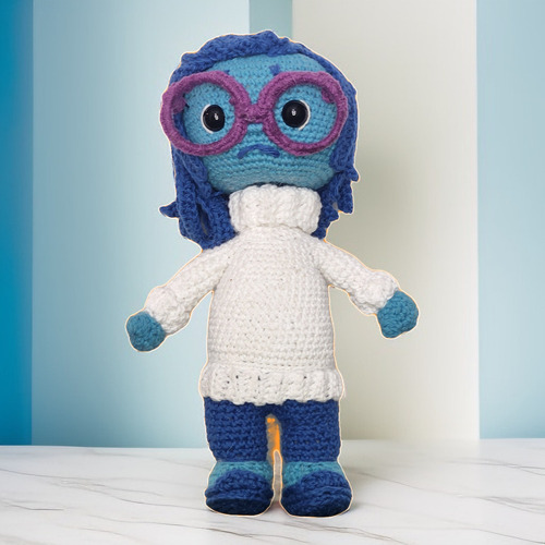 Tristeza De Intensamente: La Dulce Melancolía En Amigurumi