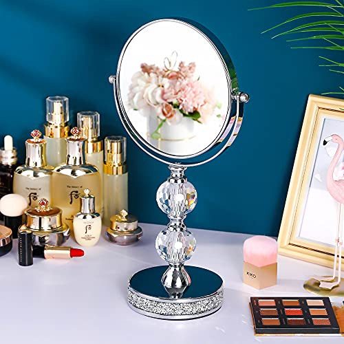 Espejo De Maquillaje, Espejo De Tocador Giratorio De 360 Gra