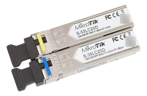 Modulo Mikrotik Par Sfp 1,25g Sm 20km Single Lc