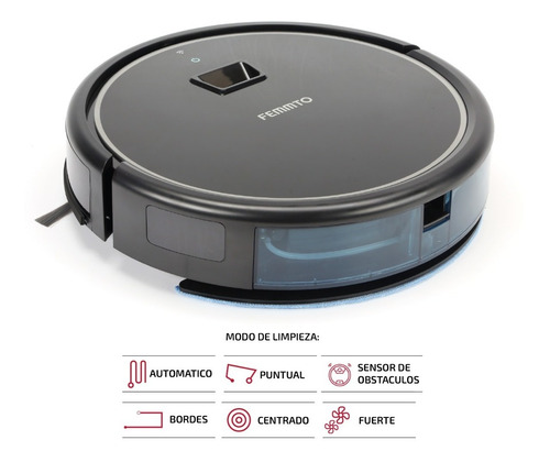 Imagen 4 de 10 de Robot Aspirador Femmto Inteligente Automática Trapeadora App