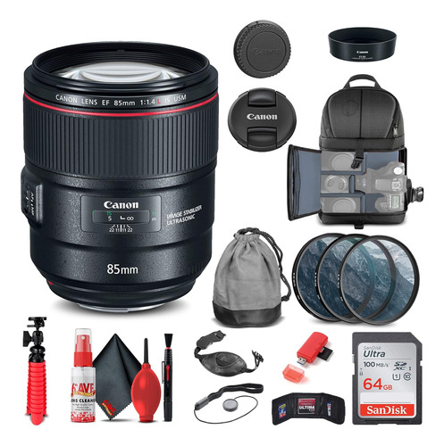 Canon Ef Pulgadaf/1.4l Es Lente Usm (2271c002)  Kit De Filtr