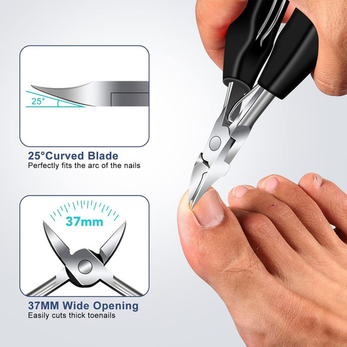 Kit Pinzas Tijeras Para Uñas Grandes Resistentes Afiladas
