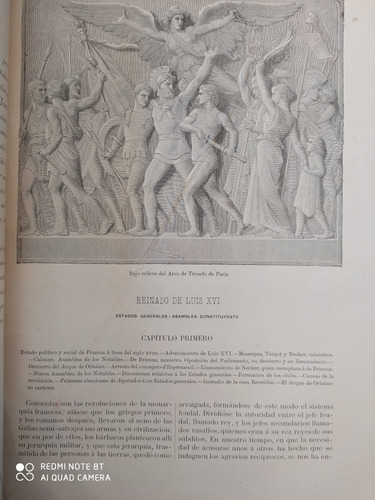 Historia De La Revolución Francesa - Thiers 5 Tomos / 1892 (Usado)