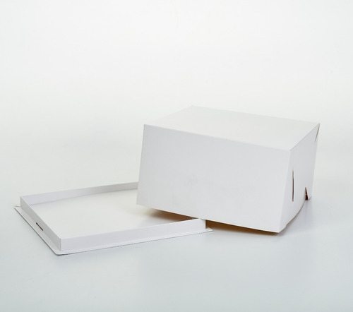 Imagen 2 de 4 de Caja Base Bandeja + Tapa 23 X 23 X 13 Cm (x50 U.) Tortas Tartas Postres Semifrios - Bauletto
