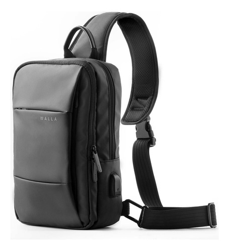 Mochila Walla - Apex / Bandolera Urbana Viaje - Premium Color Negro
