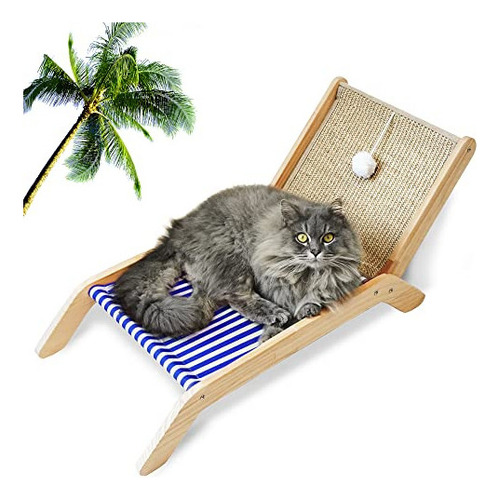 Petkaray Hamaca Para Gatos Con Silla De Playa, Camas Elevada