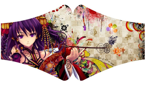 Tapabocas Anime Girl Otaku Personalizable