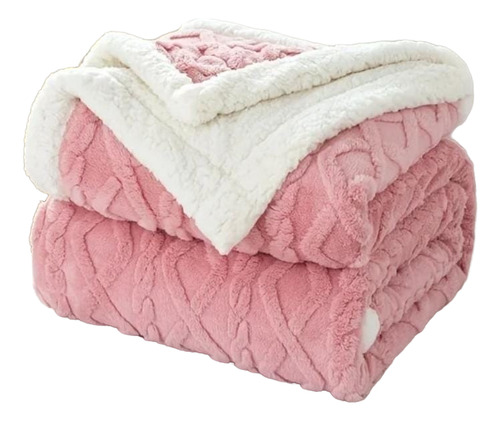Frazada Polar Con Chiporro Sherpa Premium 2 Plazas 2p Manta