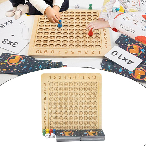 Montessori A Multiplication Games Square Times Table Tray
