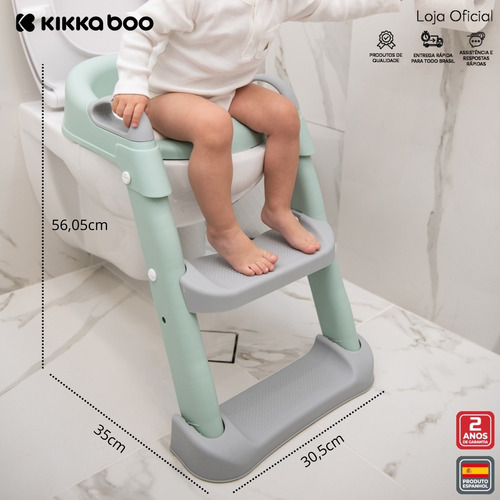Troninho Redutor Assento 2 Em 1 Com Escada Lea Grey Kb