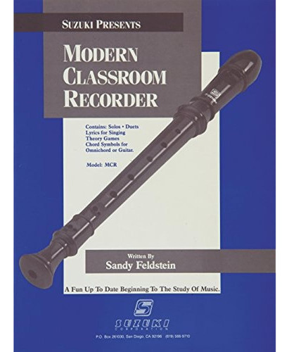Suzuki Mcr Modern Classroom Recorder Method Book