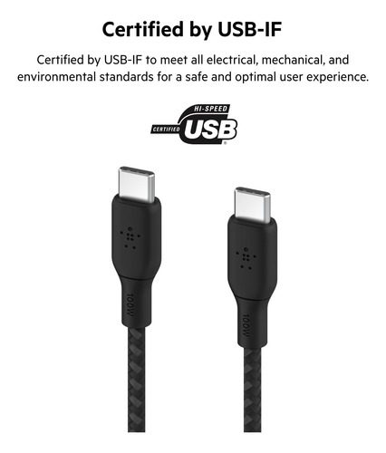 Cabo Usb-c Para Usb-c Belkin Boostcharge 3m/10 Pés 100w Pret