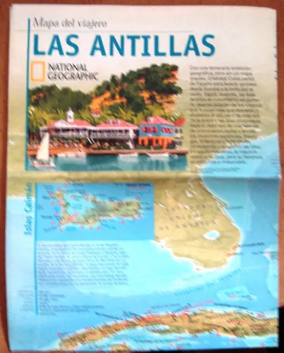 Mapa Nat Geo Antillas Cuba Caribe Indias Occidentales Islas (Usado)
