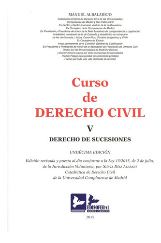 Libro Curso De Derecho Civil-tomo V (derecho De Sucesione...