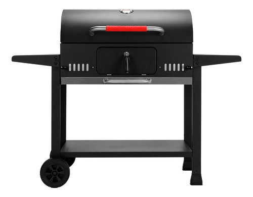 Parrilla Xd Bbq Gril Estante Carbon Ruedas 4 Ventilaciones Color Negro