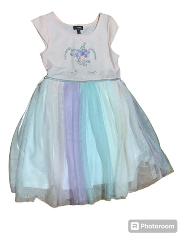 Vestido Unicornio Con Tutu Talle 6