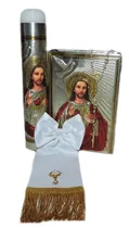 Comprar Kit Primera Comunion Repujado Sagrado Vela Biblia Rosario