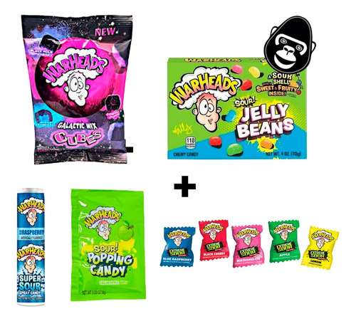 Pack Warheads Dulces Acidos 9 Items