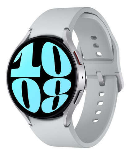 Samsung Watch 6 44mm Sellado Aceptamos Tarjetas De Credito Color de la caja Blanco Color de la malla Plateado Color del bisel Plateado Diseño de la malla Fluoroelastómero