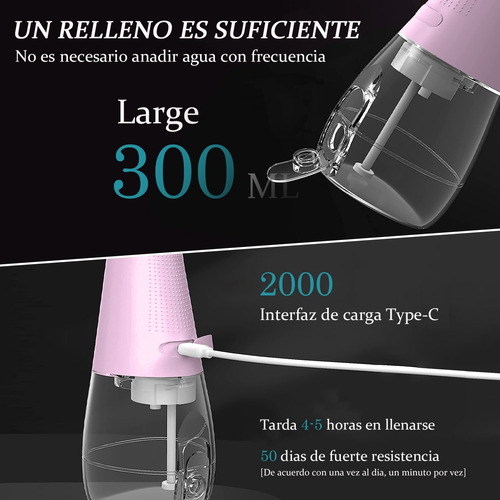 Irrigadores Bucales Flosser De Agua Portátil Y Recargable