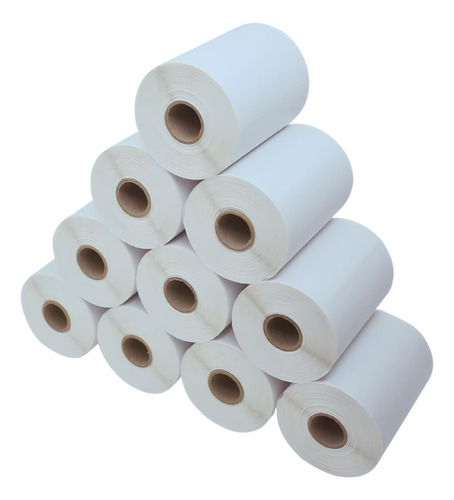 10 Rolos Etiqueta 40x15x2 Juntas Couchê Zebra Argox Elgin Cor Branco