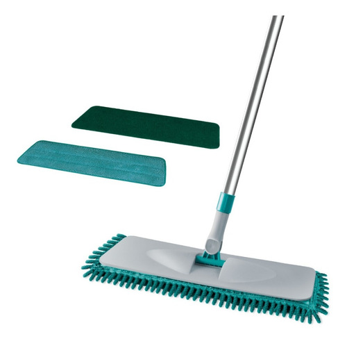 Mop Plano 3 Em 1 Limpeza Pesada Esfregão Multiuso Flash Limp Verde