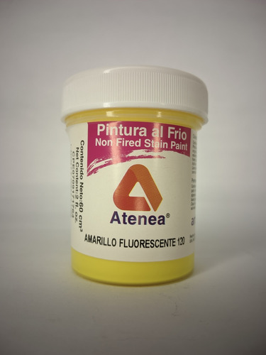 Pintura Al Frío Atenea Amarillo Fluorescente Pack 2unids