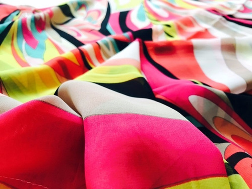 Vestido Amplio Talle Especial Grande Seda Chiffon