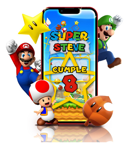 Video Invitación Premium Con Música - Super Mario Bros