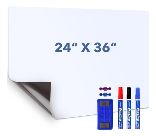 Pizarra Blanca Magnética Autoadhesiva 61 X 91 Cm Fácil Limpi