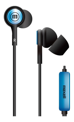 Audífonos In-tips Con Micrófono In Ear Maxell Color Azul