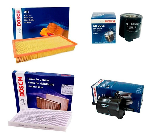 Kits Filtros Golf Iv 1.6 Flex 2008 Até 2013 Originais Bosch