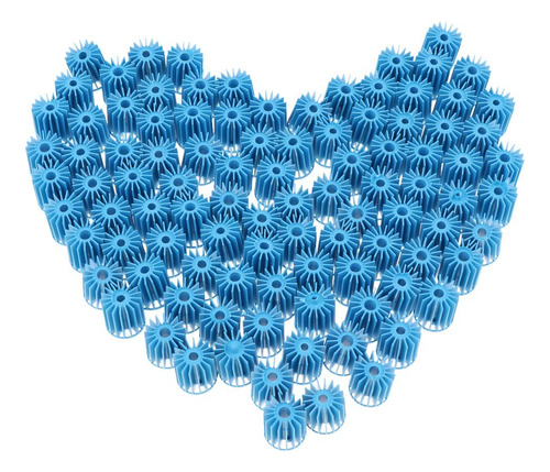100pcs Filtración Azul Acuario Acuario Filtros Bio- Medios
