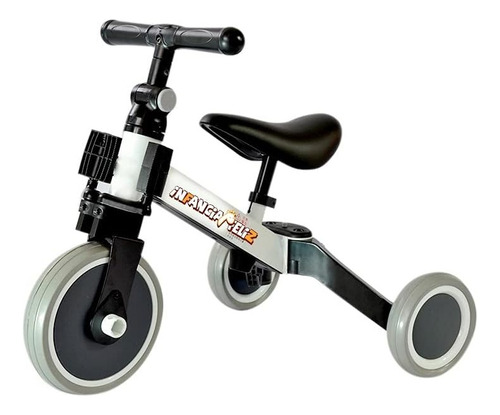 Triciclo Transformable En Bicicleta Entrenadora Blanco Kiwi