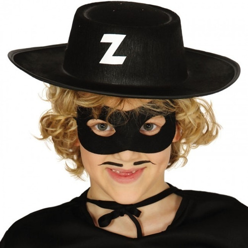 Imagen 2 de 2 de Sombrero Bandido El Zorro Fino Disfraz Elegante Halloween