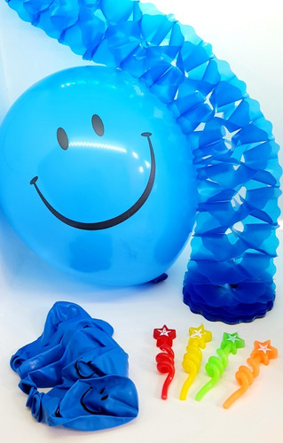 Globos Impresos Carita  X 10 Unidades (mas Kit )