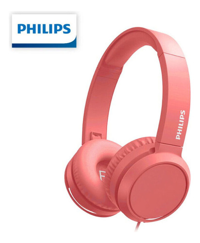 Auricular Philips 4105 Con Microfono Usb On Ear Plegable Rojo